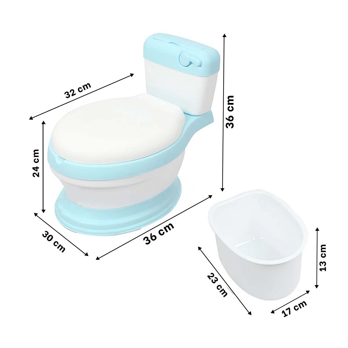 POCETA INFANTIL CELESTE PARA ENTRENAMIENTO EN HOGAR CON USO COMODO Y+PAPEL REGALO - 4
