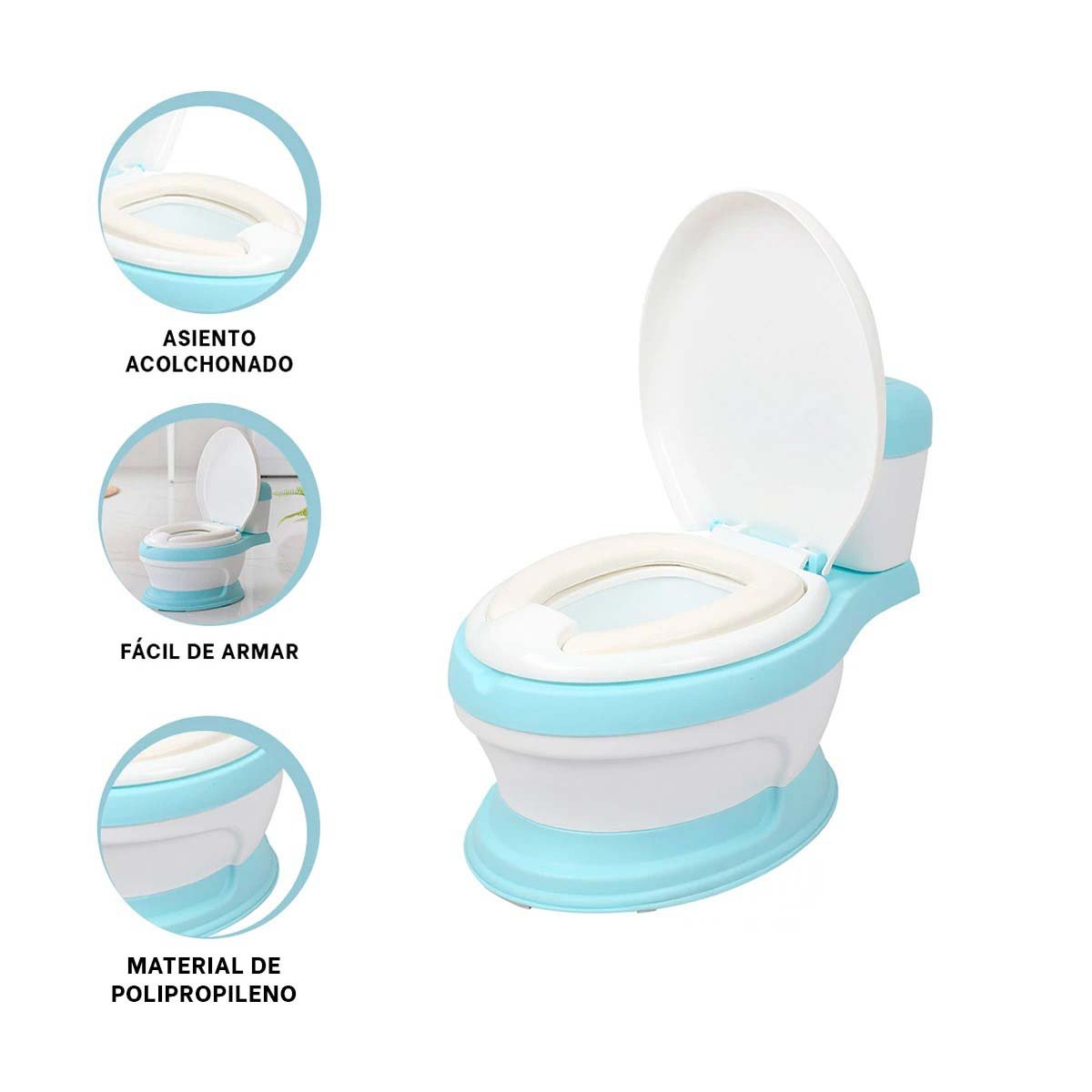 POCETA INFANTIL CELESTE PARA ENTRENAMIENTO EN HOGAR CON USO COMODO Y+PAPEL REGALO - 5