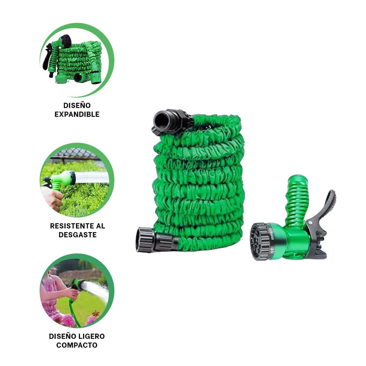 MANGUERA AJUSTABLE DE 30 METROS PARA RIEGO DIARIO EN JARDÍN DEL HOGAR Y+POST IT - 5