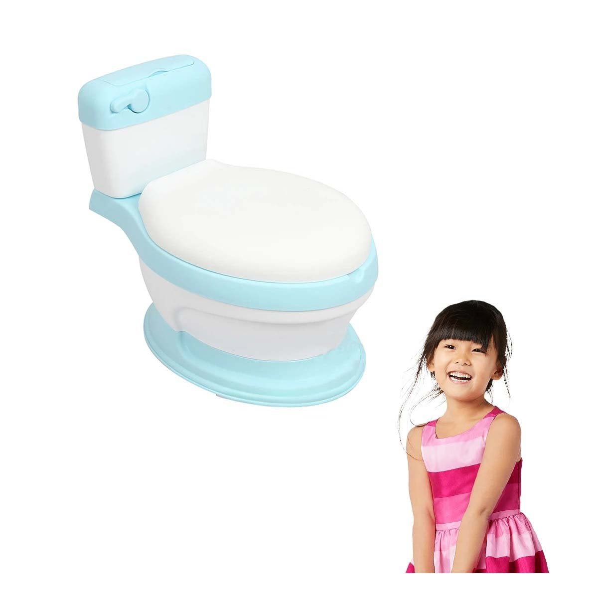 PACK2 COMODO INODORO INFANTIL CELESTE PARA USO CONTINUO EN HOGAR PRACTICO Y+REGALO STICKER - 2