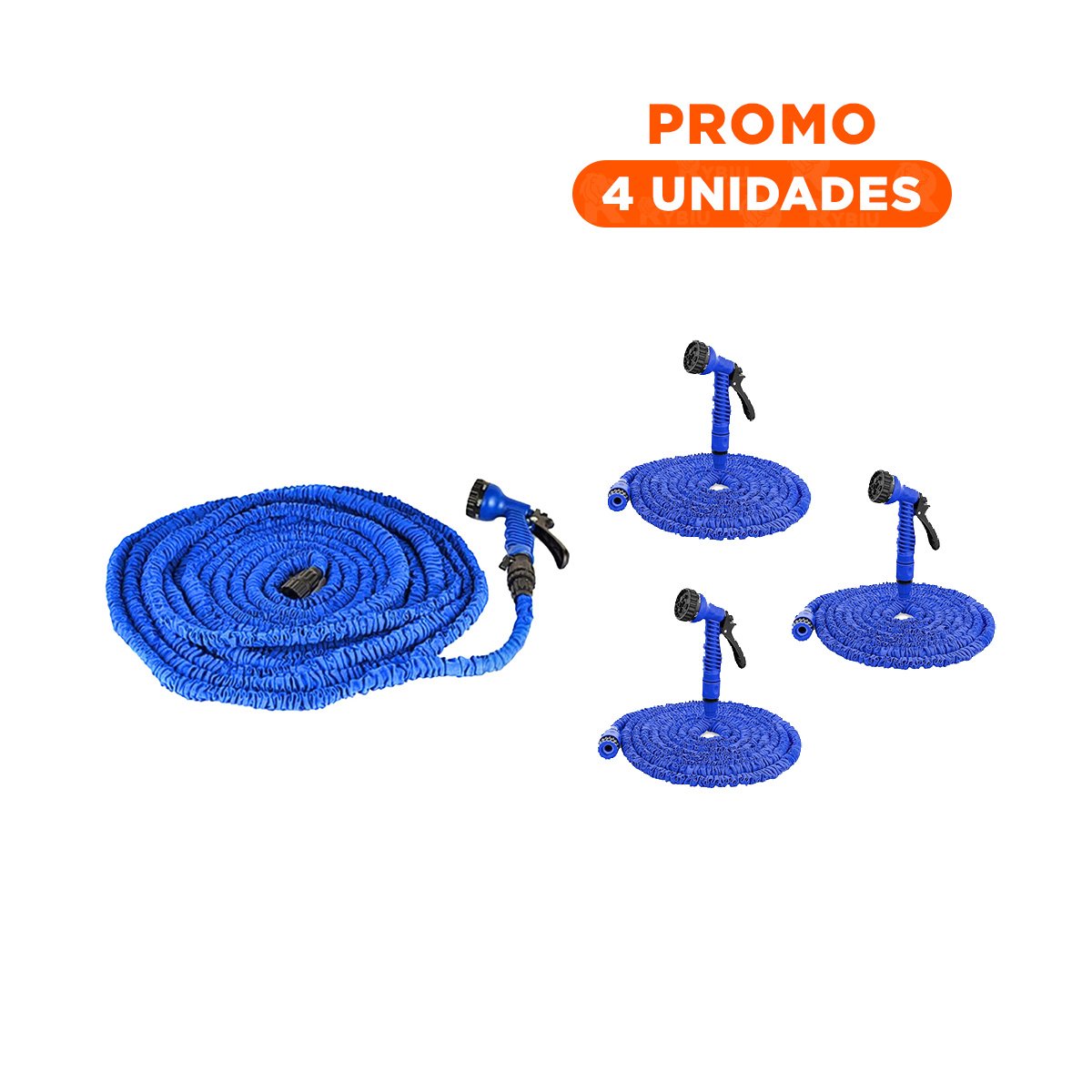 PACK4 MANGUERA PATIO 30 METROS - AZUL EXPANDIBLE PARA PLANTAS EN CASA - 1