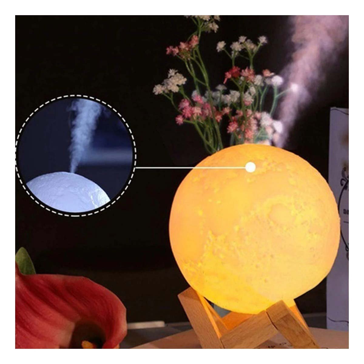 PACK2 LUZ HUMIDIFICANTE DECORATIVA EN FORMA DE LUNA PARA AMBIENTE INTERIOR Y+PAPEL REGALO - 5