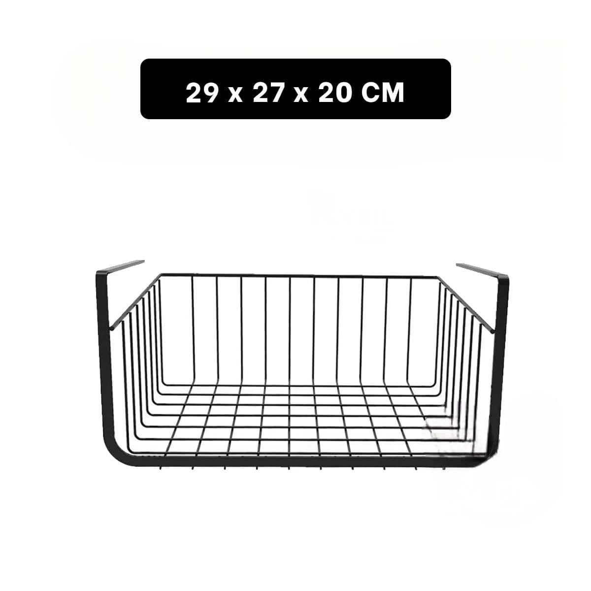 PACK2 REJILLA DE ALMACENAJE METALICA NEGRO 29X20X27CM PARA ESPACIOS Y+REGALO STICKER - 4