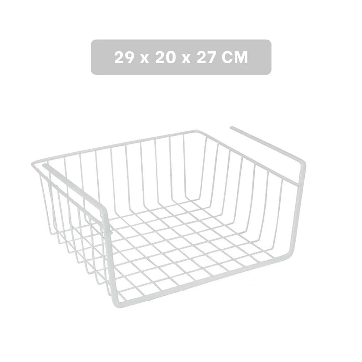 PACK6 SOPORTE DE ALMACENAJE METALICO BLANCO 29X20X27CM PARA ESPACIOS UTILES Y+PAPEL REGALO - 4