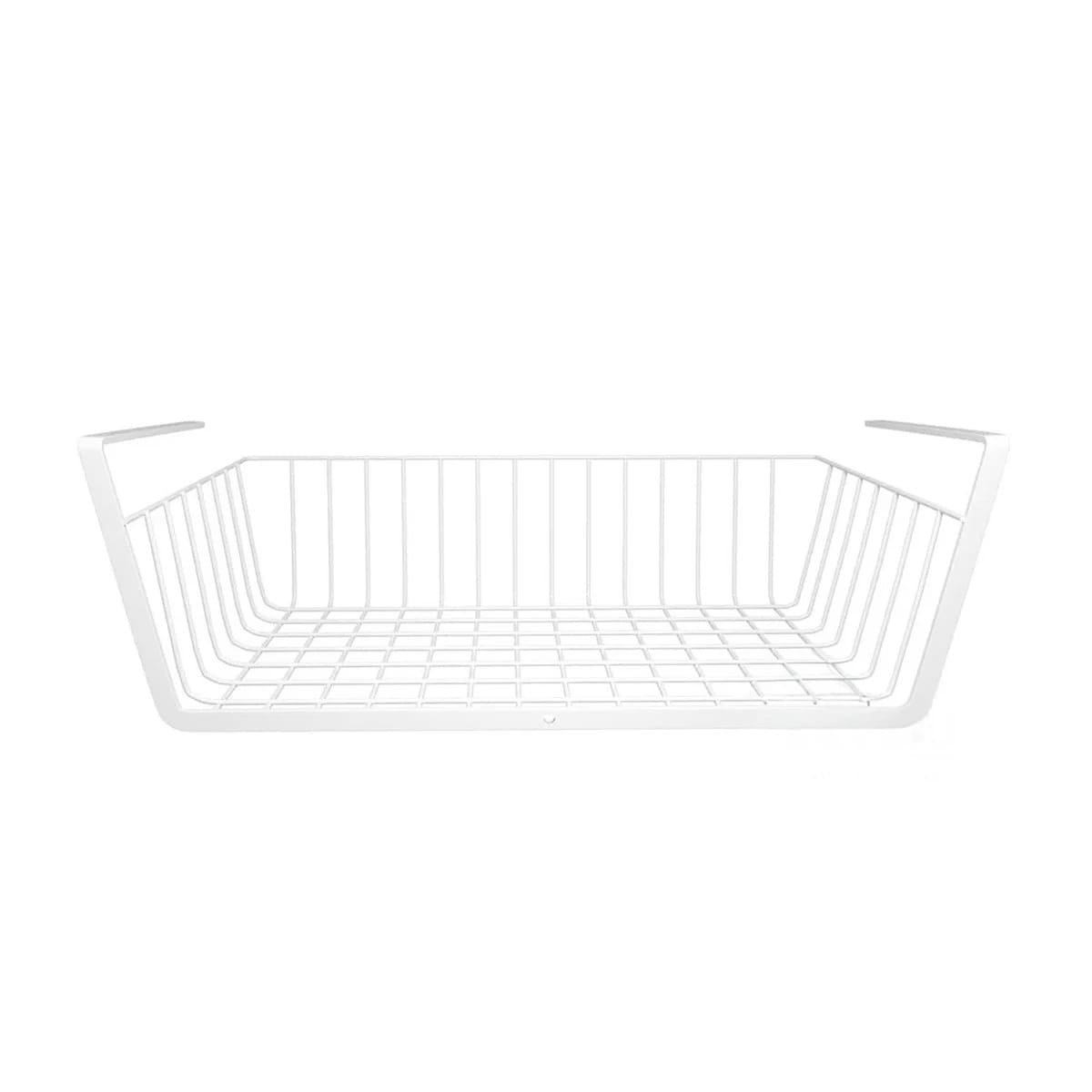 CESTO DE ALMACENAJE METALICO BLANCO 29X20X27CM PARA ESPACIOS ORGANIZADOS Y+REGALO STICKER - 1