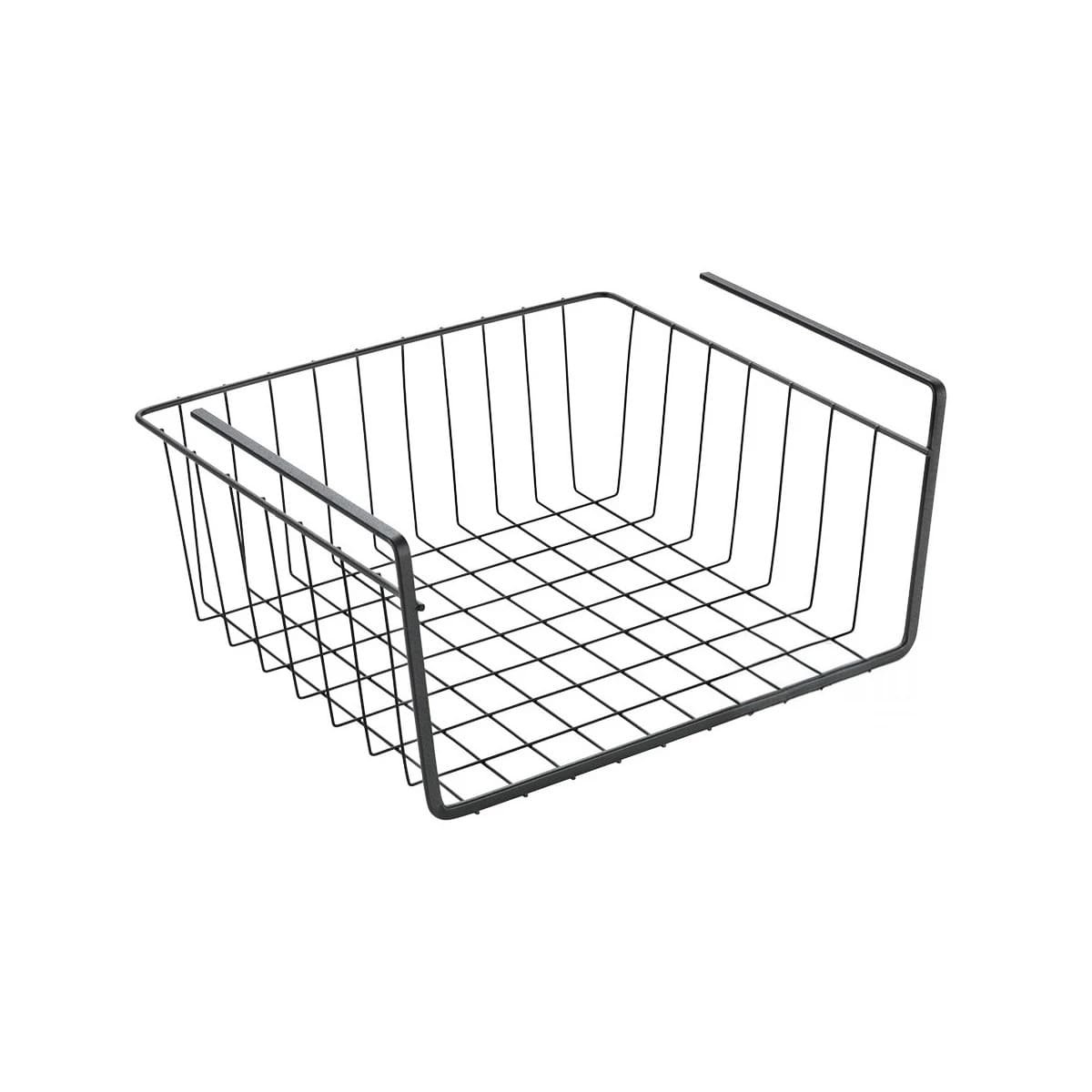 CESTO DE ALMACENAJE METALICO NEGRO 29X20X27CM PARA ESPACIOS ORGANIZADOS Y+REGALO STICKER - 1