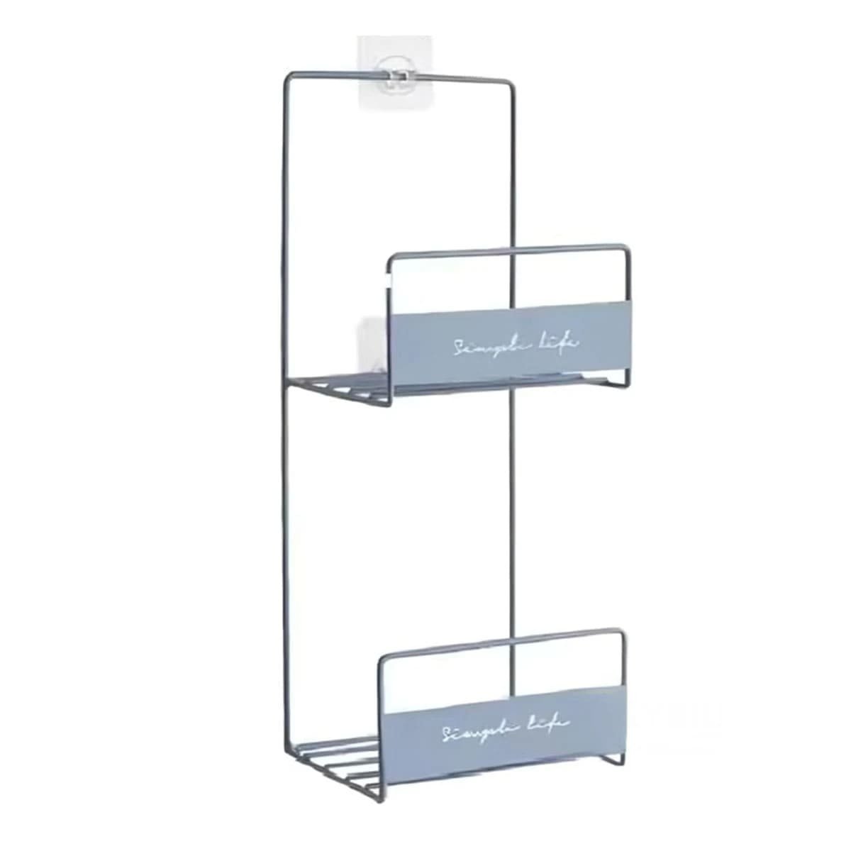 PACK2 RACK DOBLE NIVEL PARA CARTERAS AZUL 45X17X19CM USO DIARIO PLUS Y+REGALO STICKER - 2