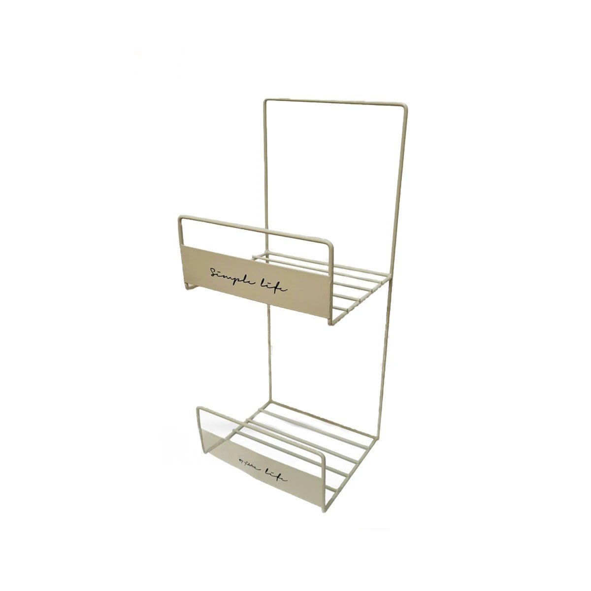 PACK2 RACK DOBLE NIVEL PARA CARTERAS BLANCO 45X17X19CM USO DIARIO PLUS Y+REGALO STICKER - 2