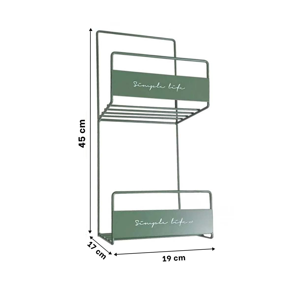PACK6 BASE PARA BOLSOS VERDE DE 2 NIVELES 45X17X19CM RESISTENTE PLUS - 4