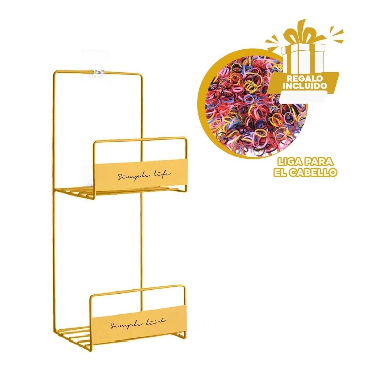ORGANIZADOR DOBLE NIVEL PARA CARTERAS AMARILLO 45X17X19CM USO DIARIO Y+LIGAS REGALO - 2