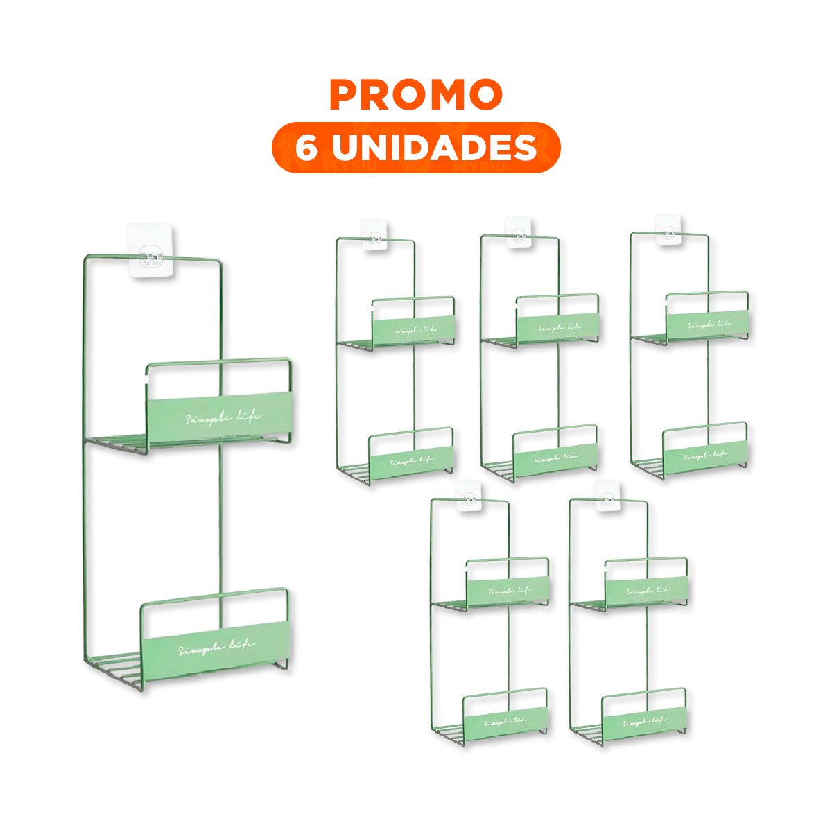 PACK6 BASE MULTIUSO PARA CARTERAS VERDE 45X17X19CM ACERO CARBONATO PLUS Y+REGALO STICKER - 1