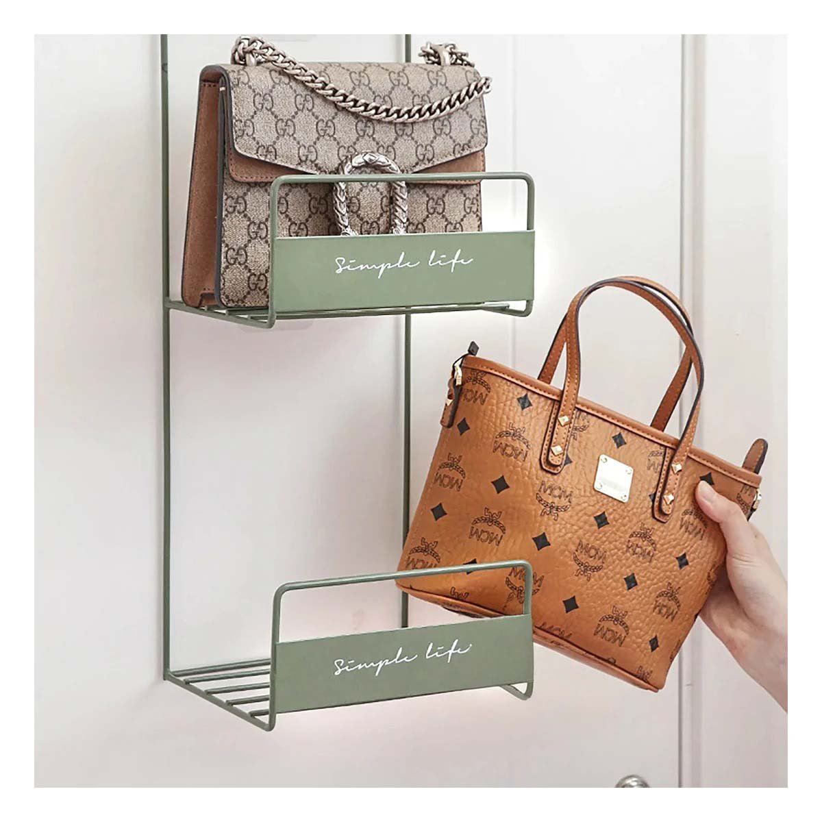 PACK6 BASE MULTIUSO PARA CARTERAS VERDE 45X17X19CM ACERO CARBONATO PLUS Y+REGALO STICKER - 3