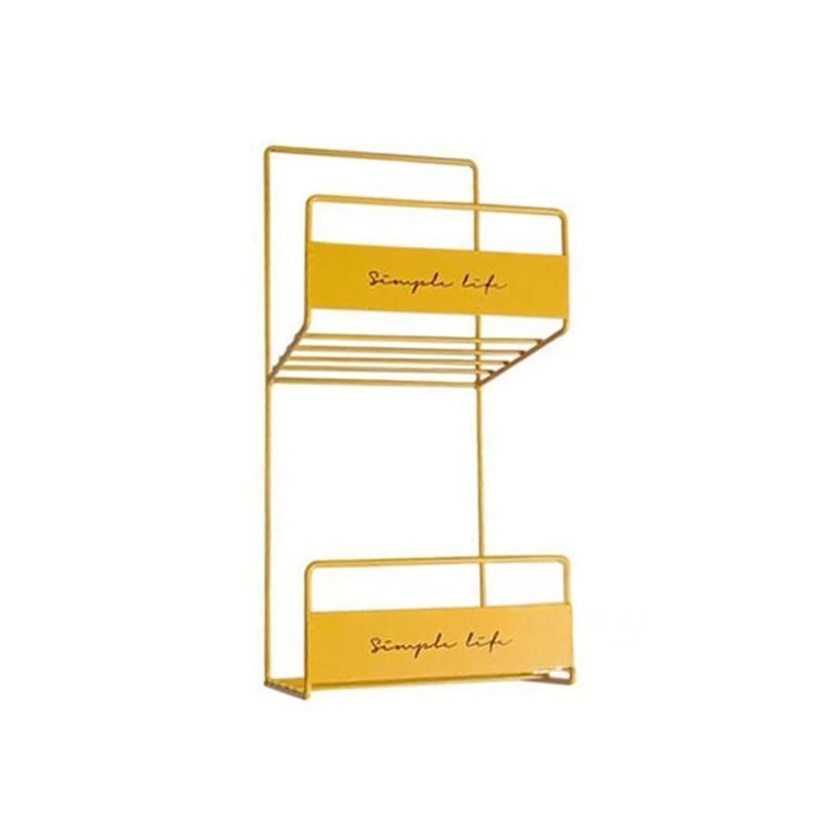 PACK2 RACK DOBLE NIVEL PARA CARTERAS AMARILLO 45X17X19CM USO DIARIO Y+REGALO STICKER - 2