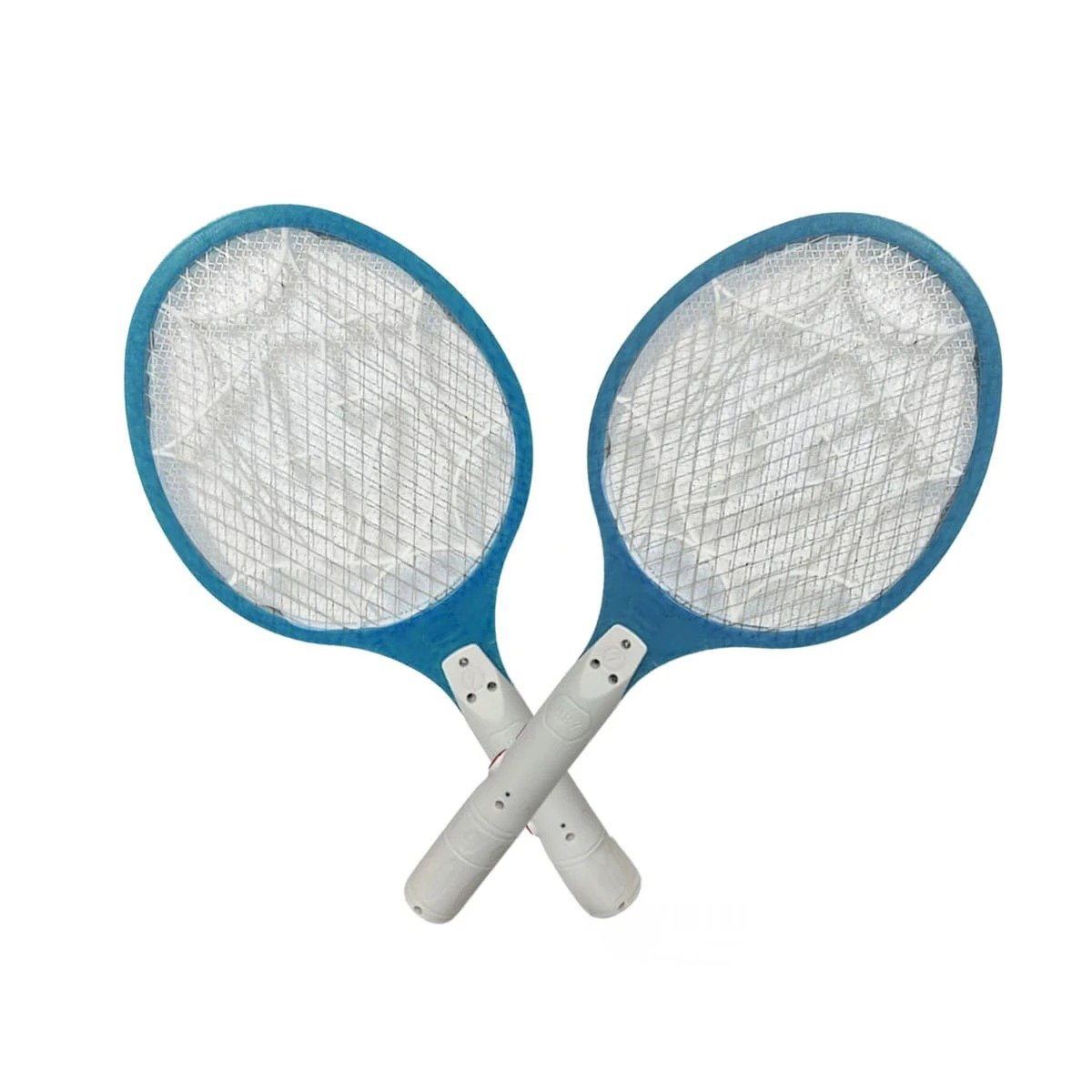 RAQUETA MOSQUITERA COMPACTA CON LUZ INDICADORA Y USO SEGURO AZUL Y+REGALO STICKER - 1