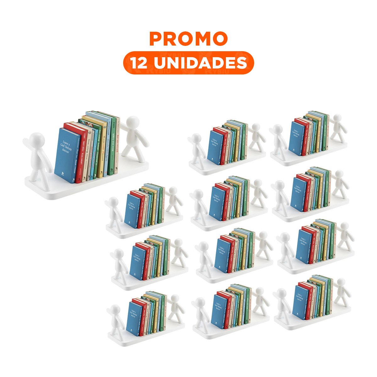 PACK12 NIVEL HUMANOIDE PLASTICO MODERNO PARA ORDENAR ARTICULOS Y PRODUCTOS BLANCO - 1