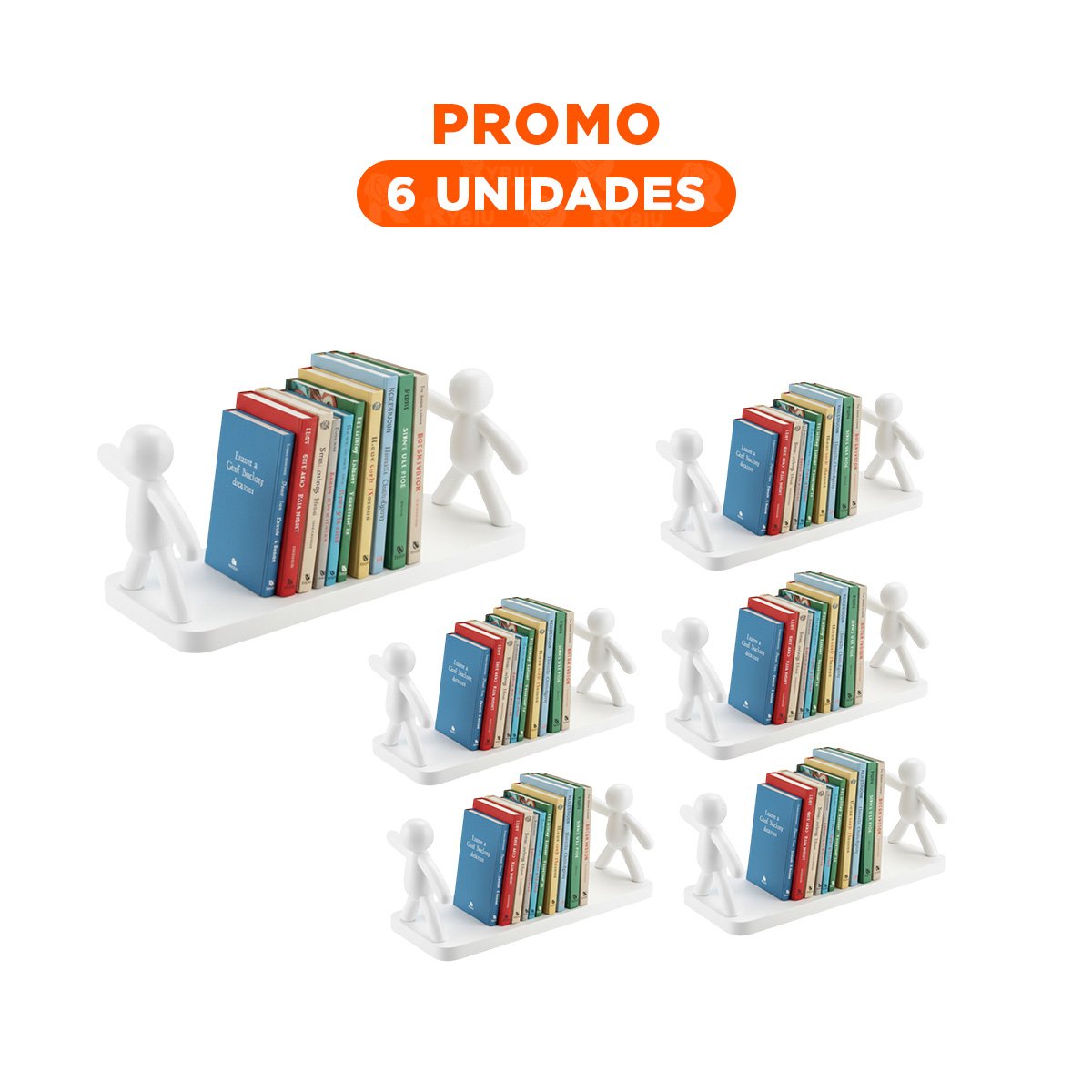 PACK6 NIVEL HUMANOIDE PLASTICO PRACTICO PARA EXHIBIR OBJETOS BLANCO Y+REGALO STICKER - 1