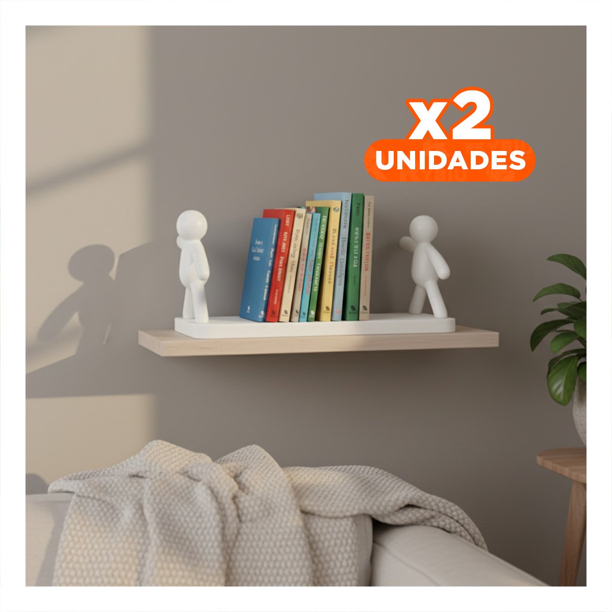 PACK2 PLATAFORMA HUMANOIDE PLASTICO DE SUPERFICIE PARA GUARDAR UTENSILIOS BLANCO Y+PAPEL REGALO - 1