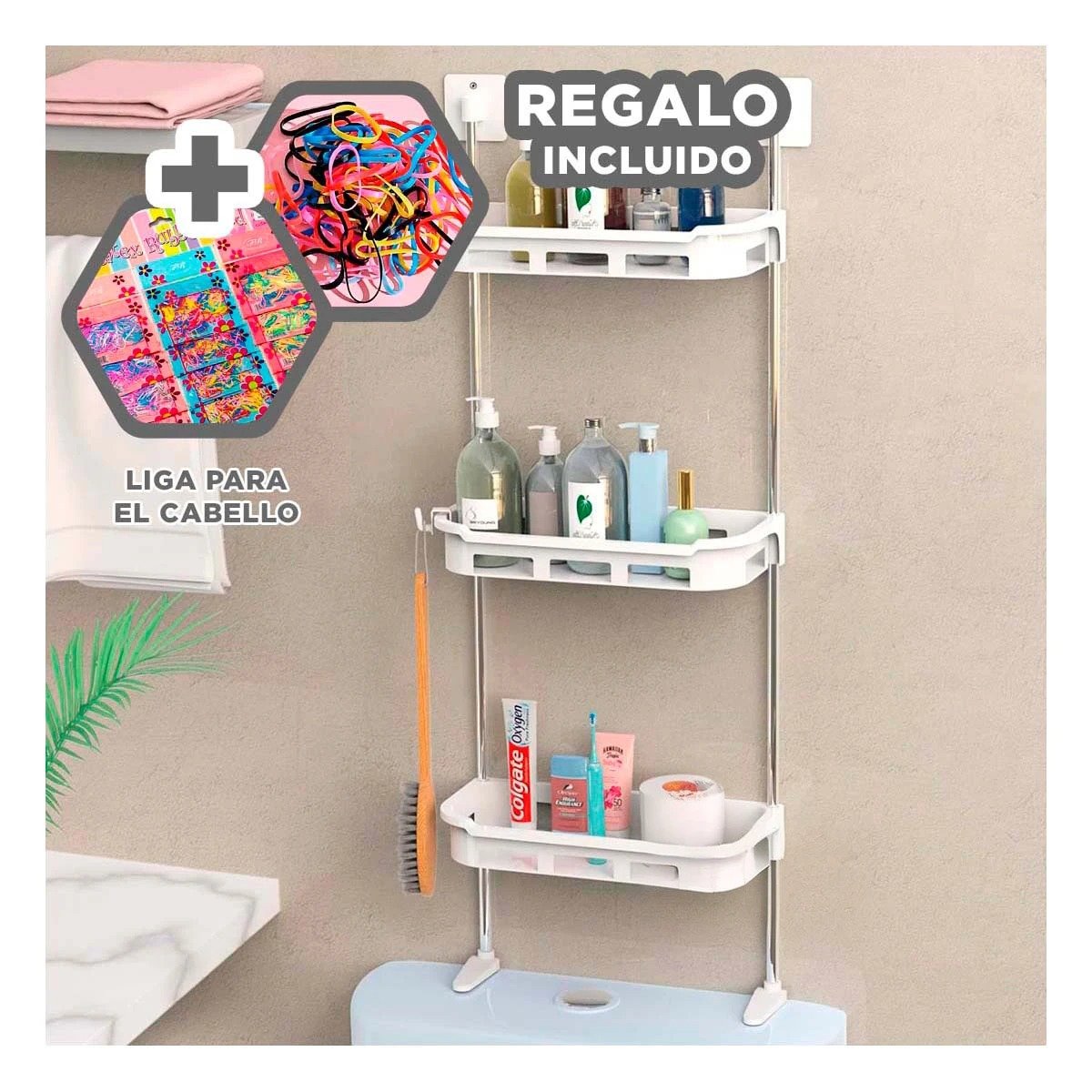 REPISA PRACTICA 3 NIVELES PARA ORDENAR UTENSILIOS METAL Y PLASTICO Y+LIGAS REGALO - 2