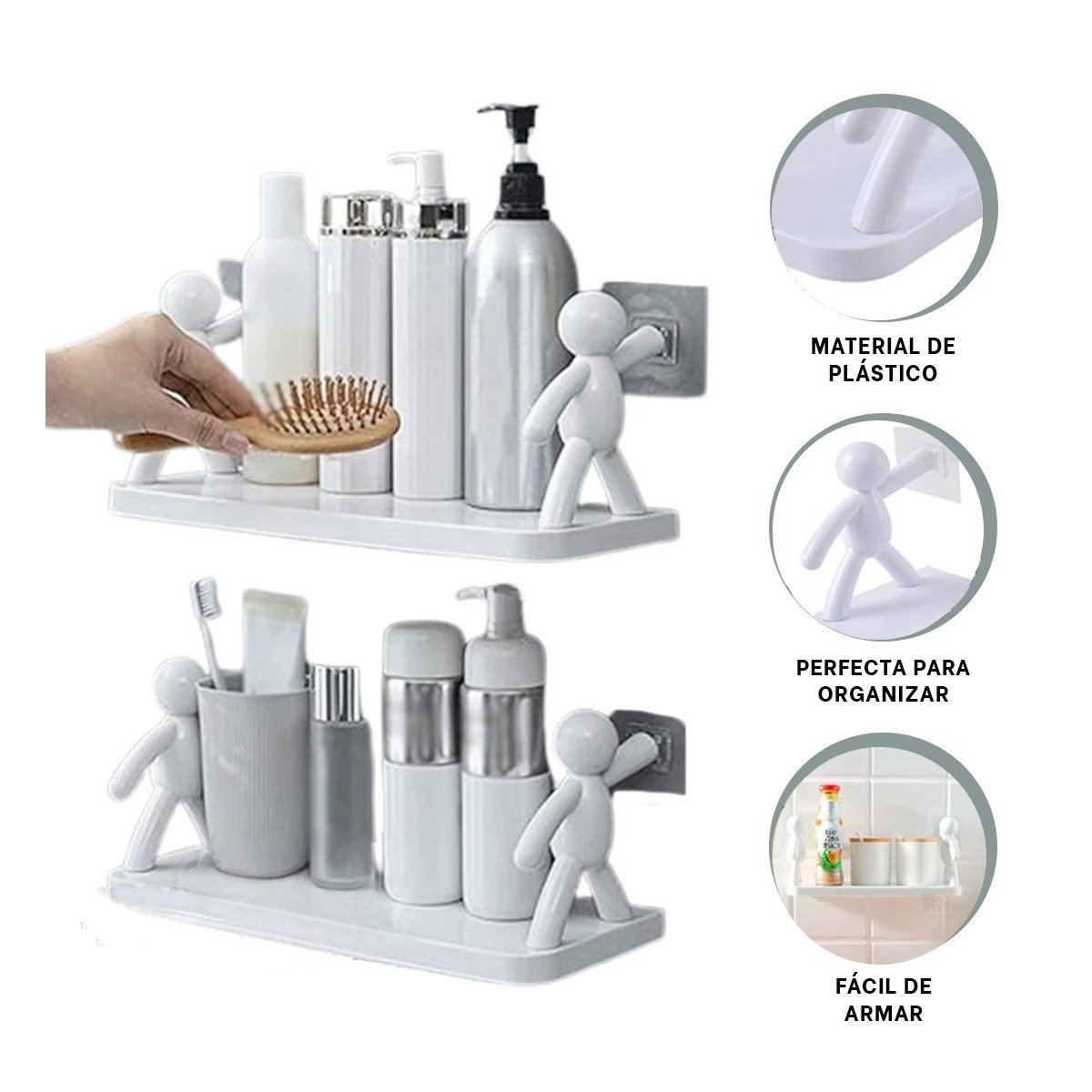 BALDAS HUMANOIDES PLASTICO MULTIUSO PARA GUARDAR CREMAS Y PERFUMES BLANCO Y+PAPEL REGALO - 5