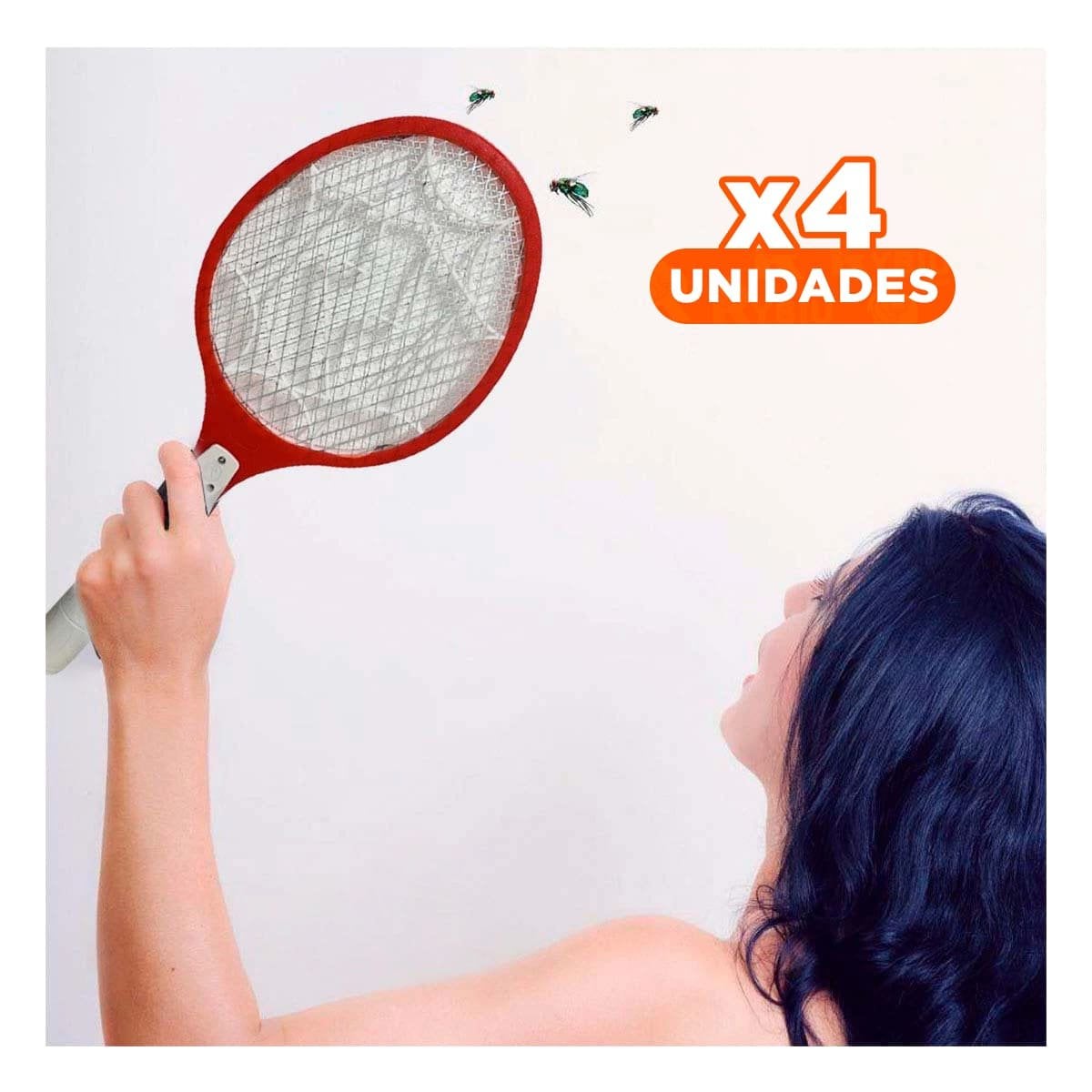 PACK4 DISPOSITIVO MOSQUITERA PORTATIL PARA DORMITORIO OFICINA Y BALCON ROJO Y+REGALO STICKER - 1
