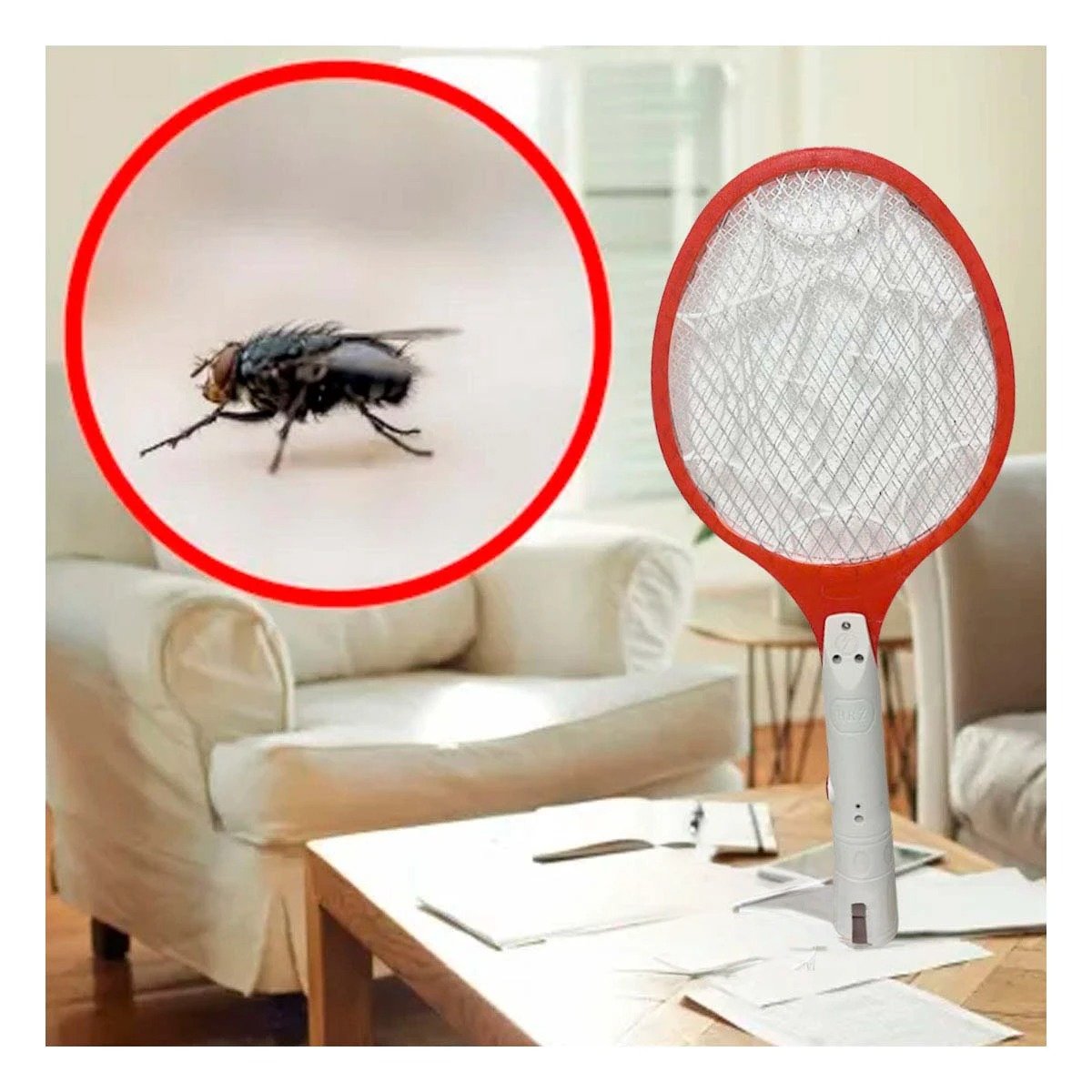 PACK4 DISPOSITIVO MOSQUITERA PORTATIL PARA DORMITORIO OFICINA Y BALCON ROJO Y+REGALO STICKER - 5
