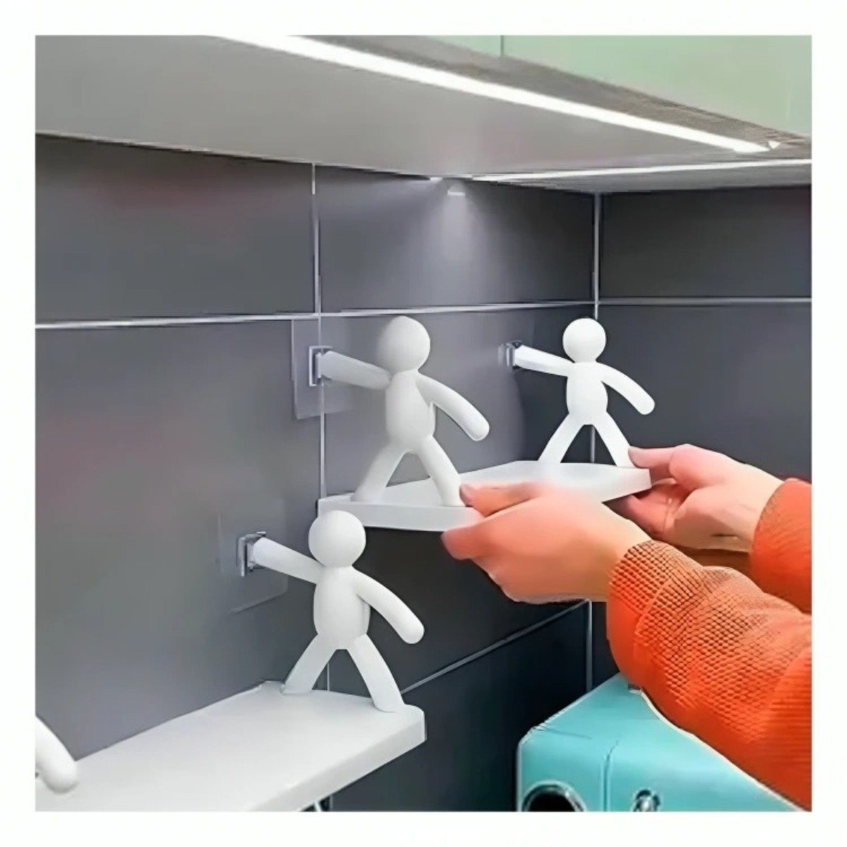 PACK6 NIVEL HUMANOIDE PLASTICO PARA ORGANIZAR CREMAS Y PERFUMES BLANCO - 5