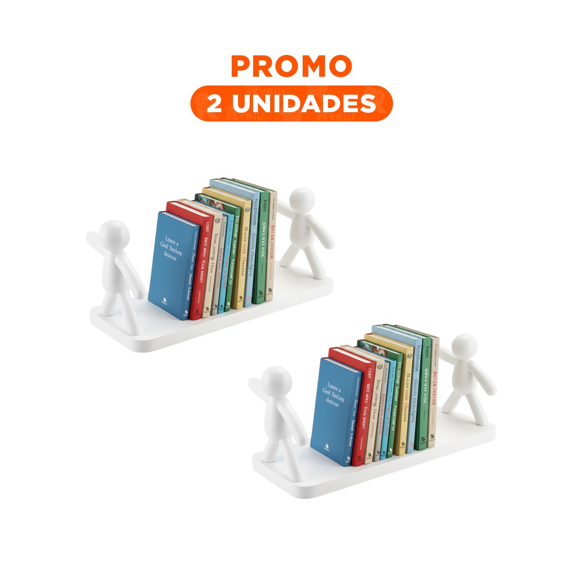 PACK2 PLATAFORMA HUMANOIDE PLASTICO FUNCIONAL PARA MANTENER ORDEN BLANCO Y+REGALO STICKER - 1