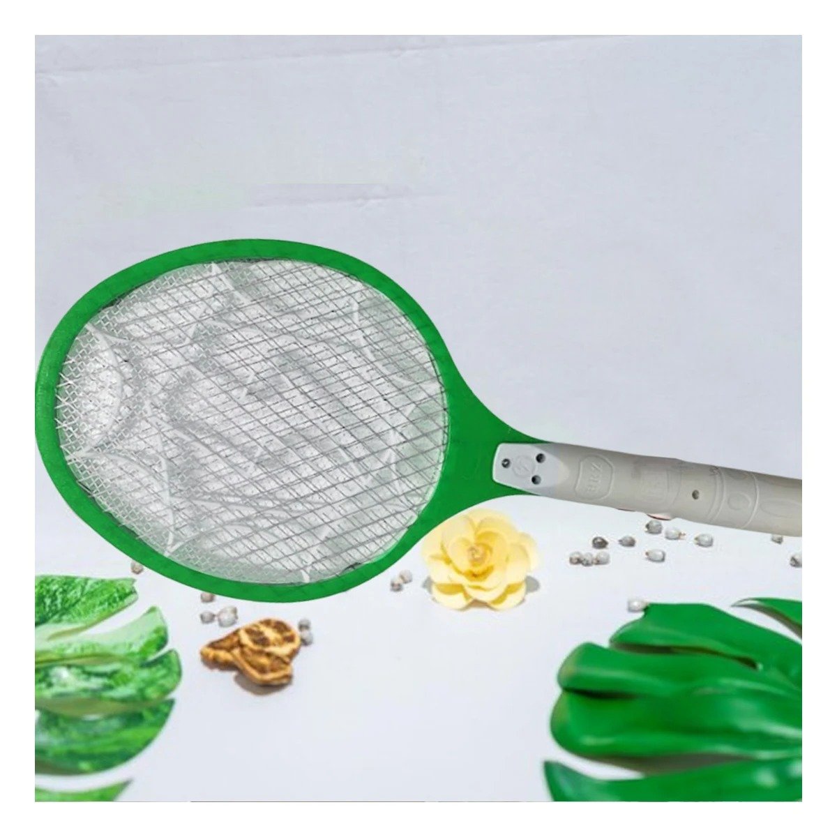 PACK6 RAQUETA MOSQUITERA MANUAL CON LUZ INDICADORA Y FUNCION SEGURA VERDE Y+PAPEL REGALO - 2