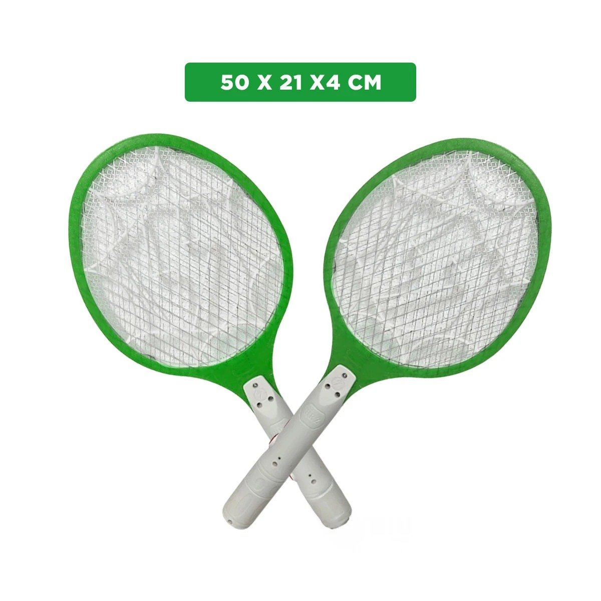 PACK6 RAQUETA MOSQUITERA MANUAL CON LUZ INDICADORA Y FUNCION SEGURA VERDE Y+PAPEL REGALO - 4