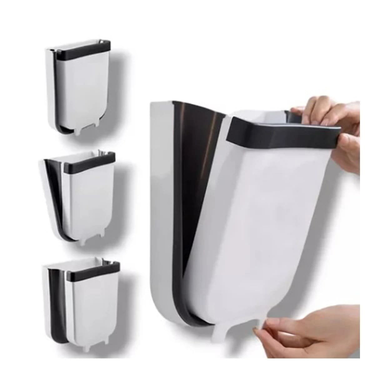 TACHO COLAPSABLE BLANCO PARA ESPACIOS REDUCIDOS Y ORDEN DIARIO HOGAR Y+LIGAS REGALO - 5