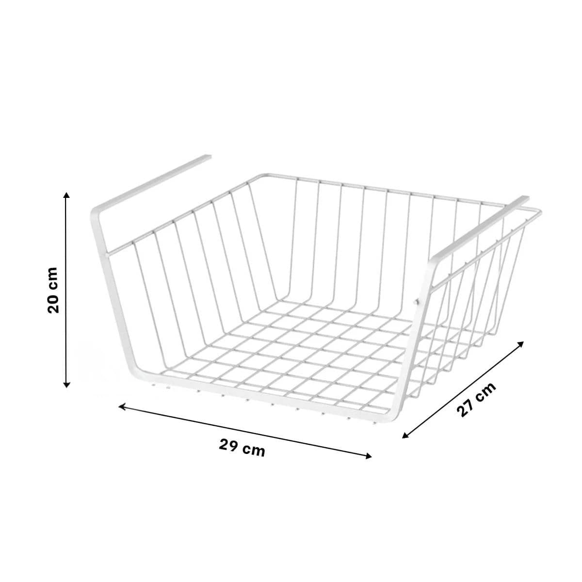 PACK2 REJILLA FLOTANTE METALICA BLANCO 29X20X27CM PARA ORDEN FUNCIONAL EN CASA - 4