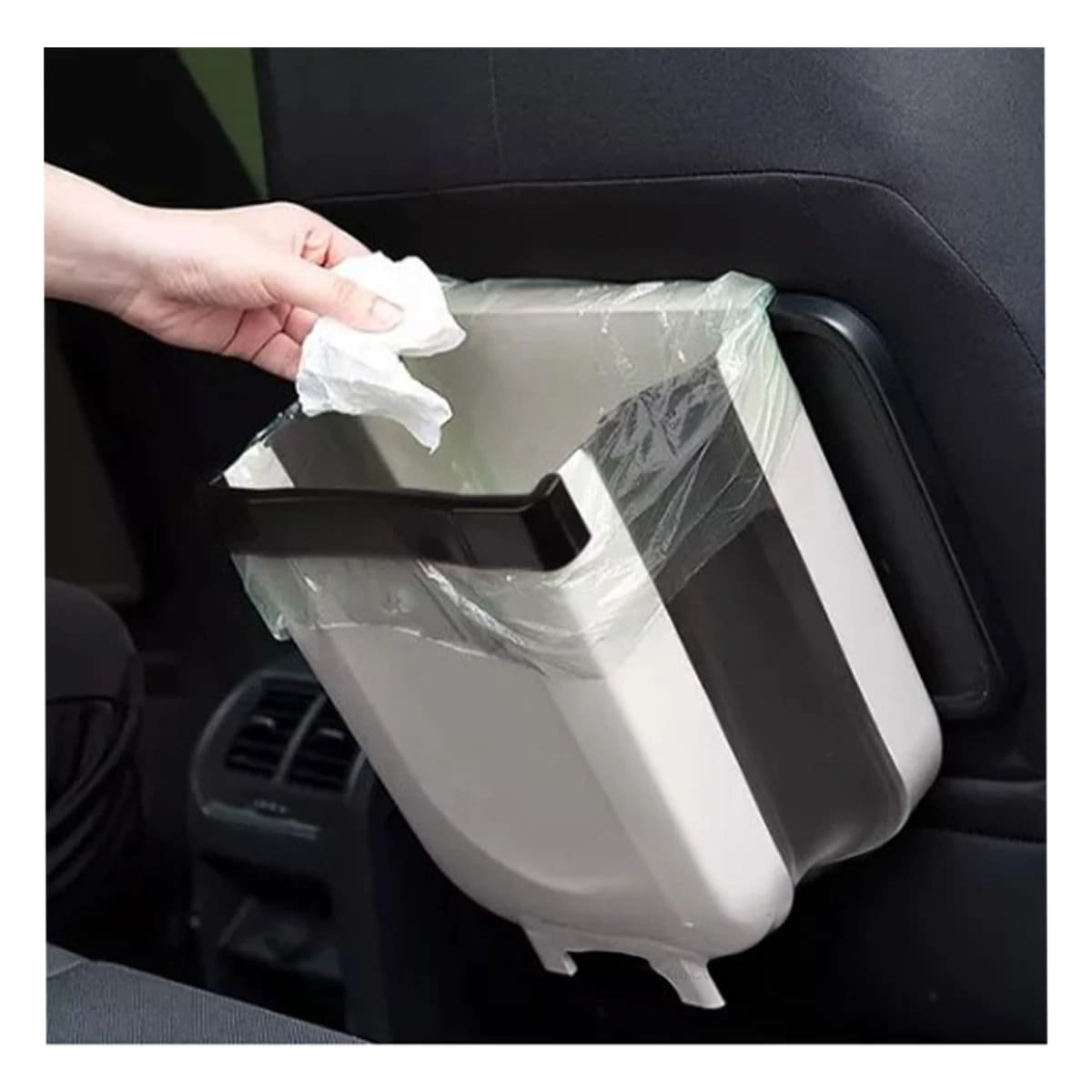 TACHO PLEGABLE BLANCO PARA RESIDUOS PRACTICO Y FACIL DE GUARDAR EN CASA HOY - 5