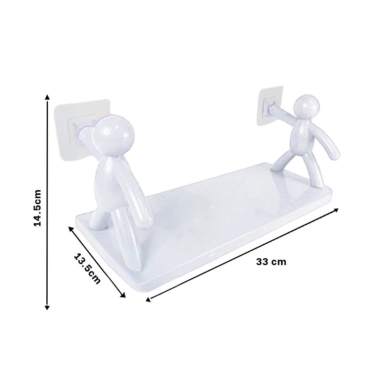 PACK4 NIVEL HUMANOIDE PLASTICO MULTIUSO PARA ALMACENAR ARTICULOS BLANCO Y+REGALO STICKER - 4