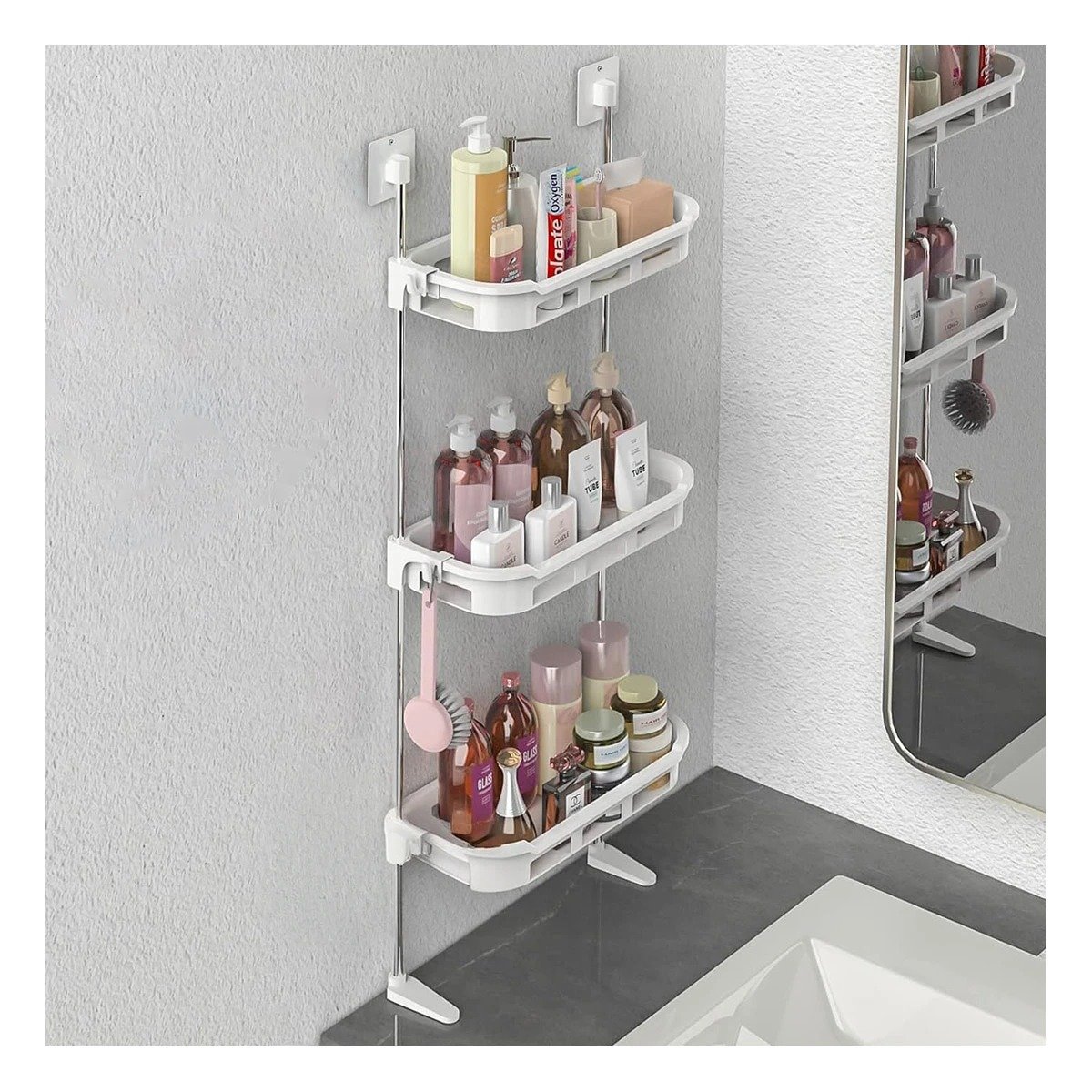 PACK6 SOPORTE PRACTICO 3 NIVELES PARA ORDENAR UTENSILIOS METAL Y PLASTICO Y+PAPEL REGALO - 5