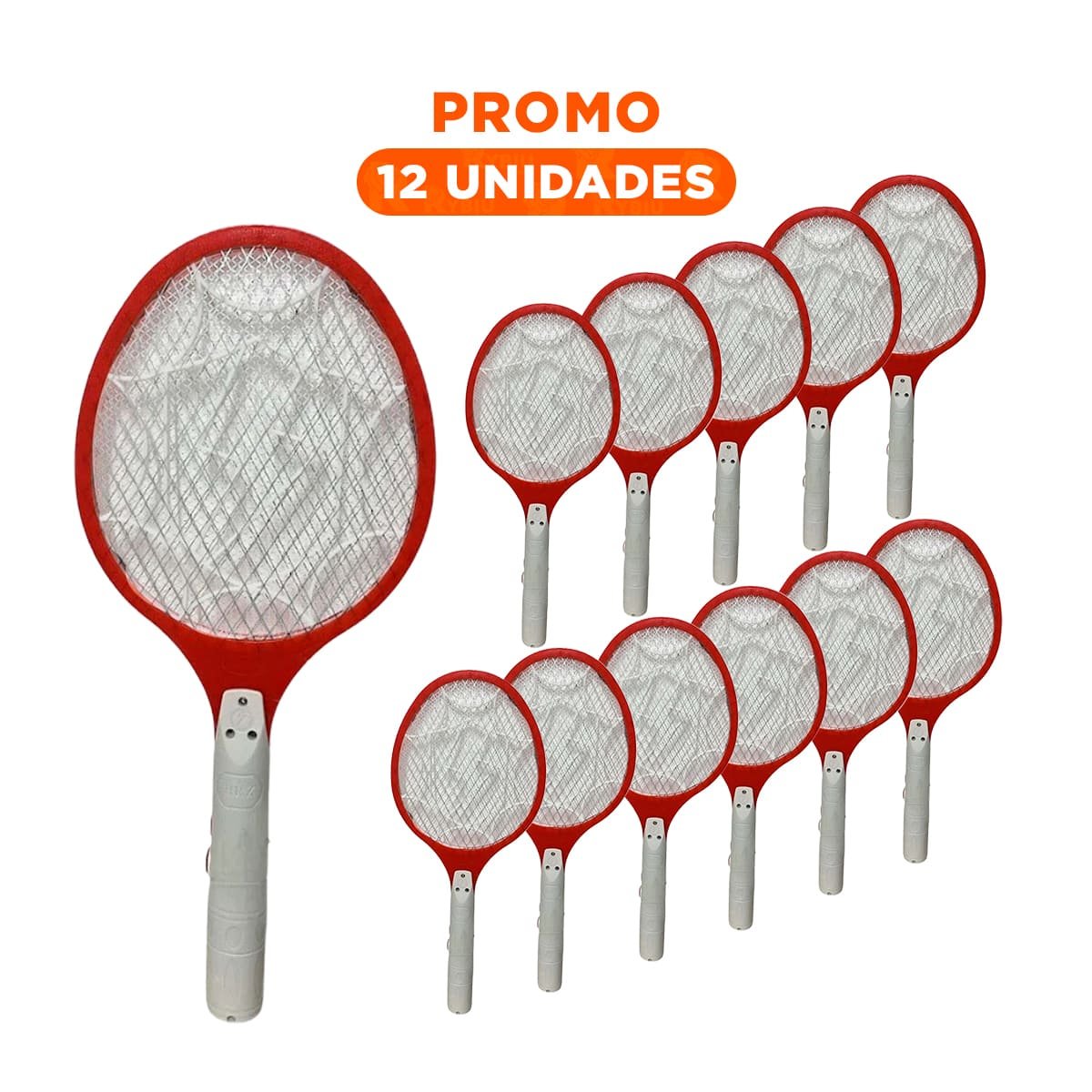 PACK12 DISPOSITIVO MOSQUITERA PROFESIONAL DE MANO PARA USO DIARIO ROJO - 1
