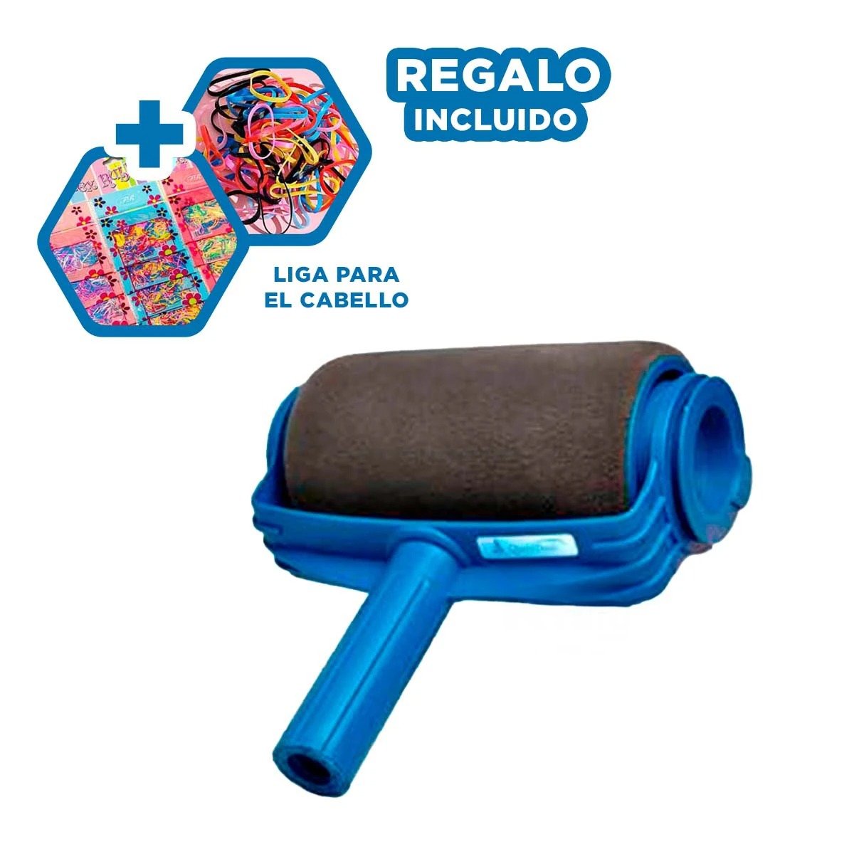 RODILLO PARA PINTAR USO DOMESTICO RAPIDO Y SEGURO AZUL NEGRO Y+LIGAS REGALO - 2