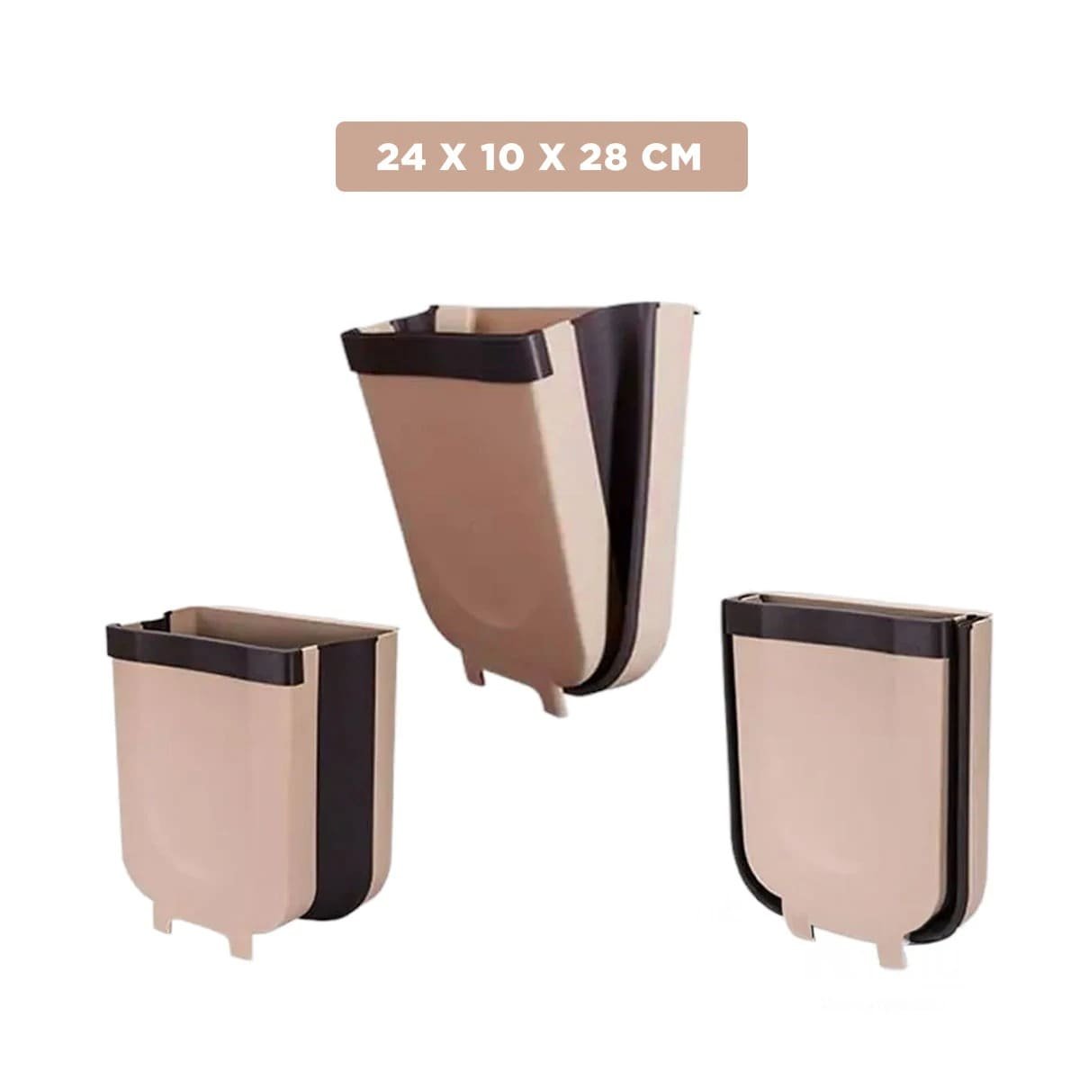PACK4 CESTO COLAPSABLE BEIGE PARA ESPACIOS REDUCIDOS Y ORDEN DIARIO HOGAR - 4