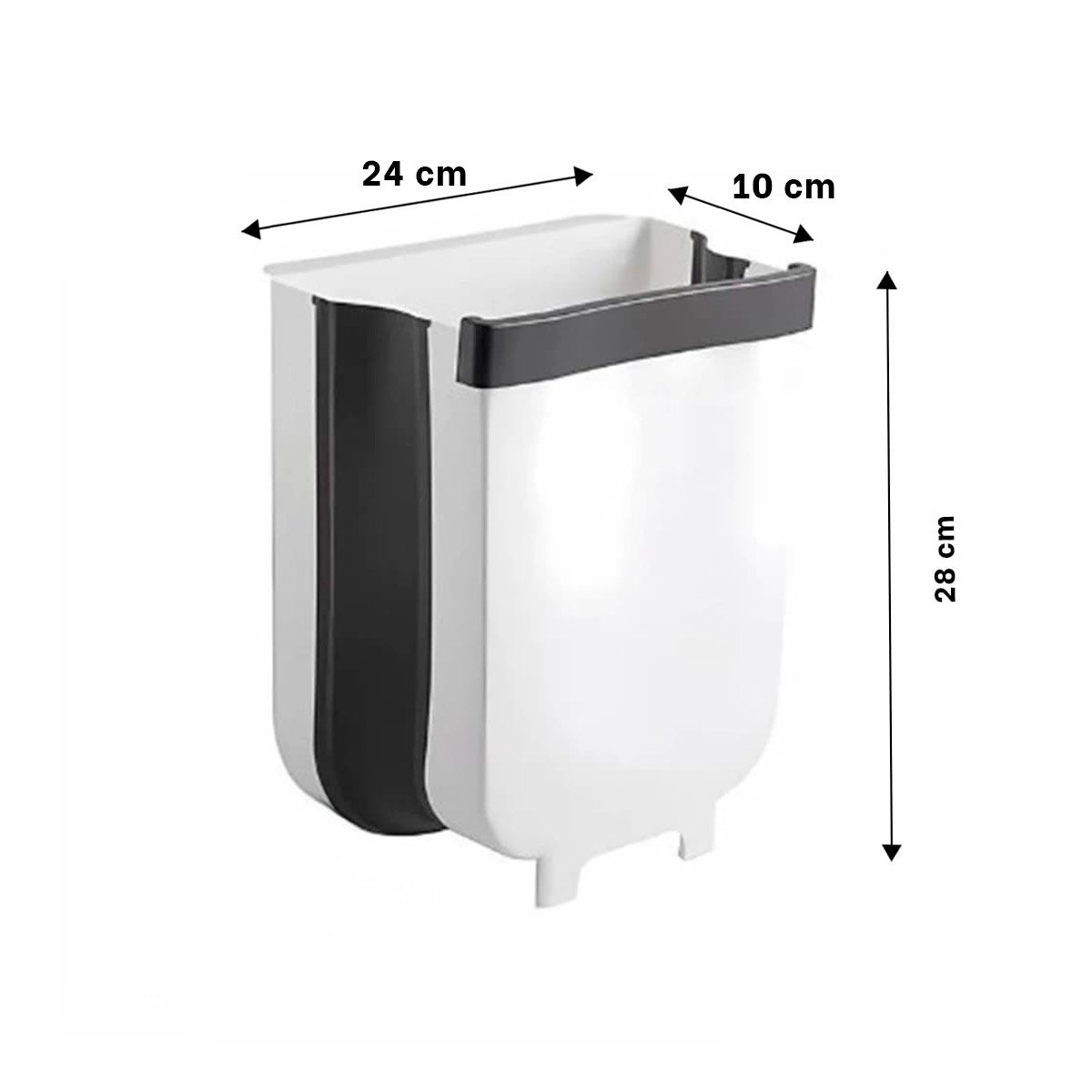 TACHO PORTATIL BLANCO PLEGABLE PARA USO DIARIO EN COCINA Y LAVADERO HOGAR Y+PAPEL REGALO - 4