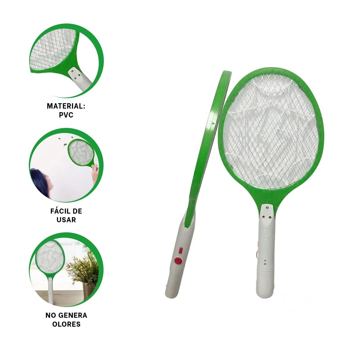 APARATO MOSQUITERA PROFESIONAL DE MANO PARA ELIMINACION RAPIDA VERDE Y+POST IT - 5