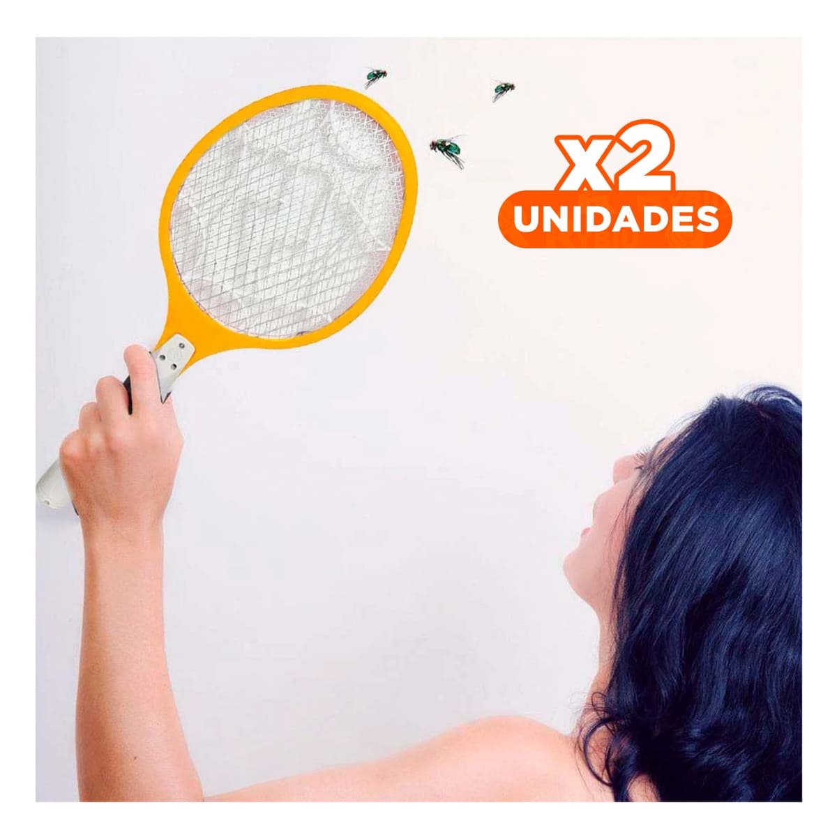 PACK2 RED MOSQUITERA DE MANO PARA CASA DORMITORIO Y OFICINA ANARANJADO - 1