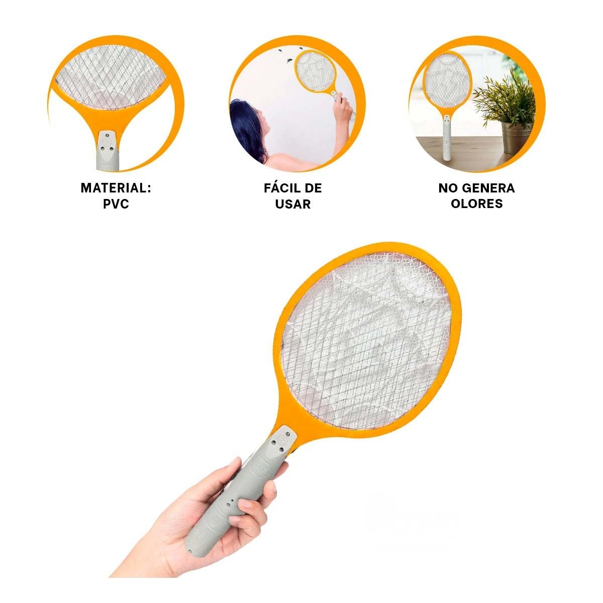 PALA MOSQUITERA MULTIFUNCIONAL PARA CAMPING DORMITORIO Y TERRAZA ANARANJADO Y+POST IT - 5