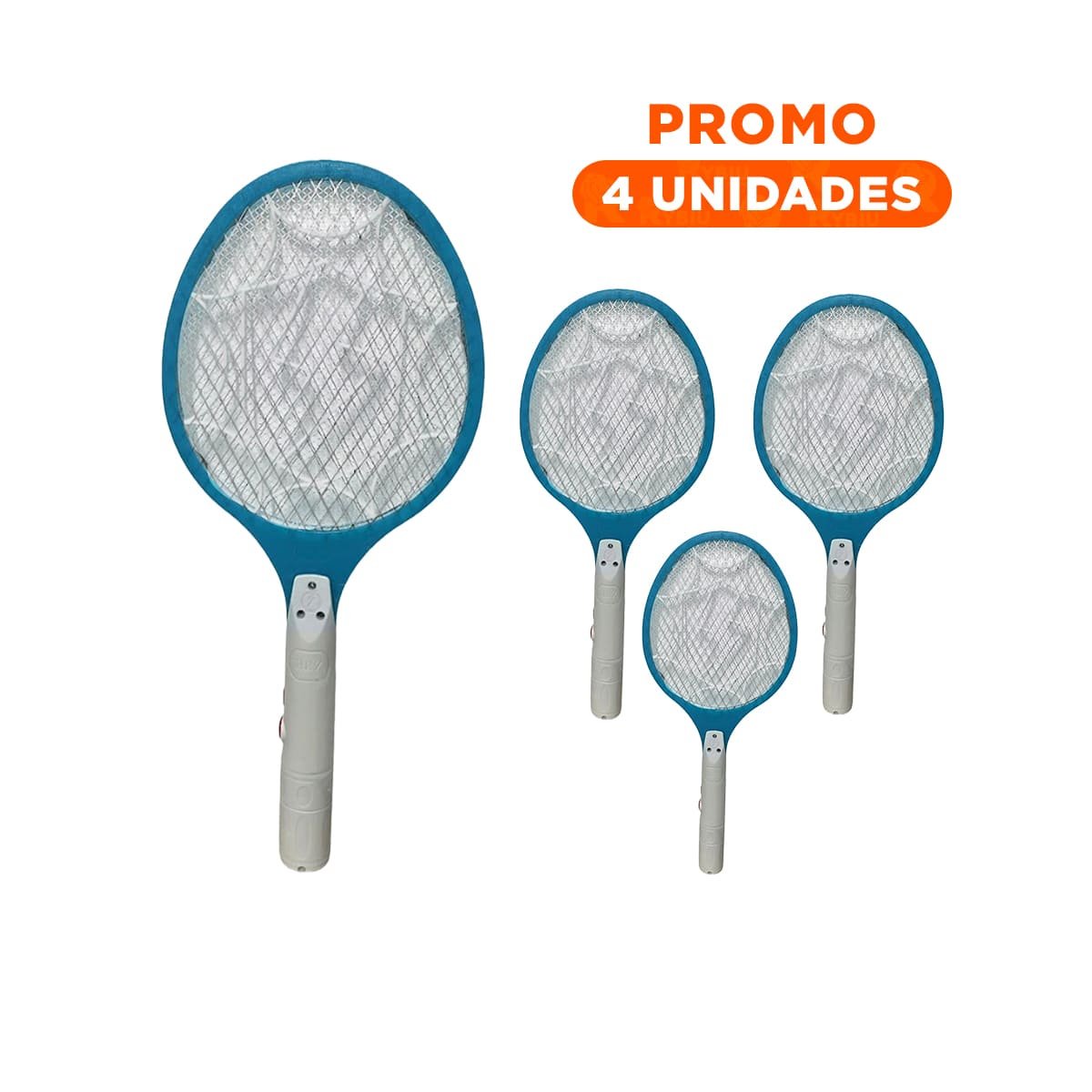 PACK4 PALA MOSQUITERA MANUAL PARA CASA OFICINA Y EXTERIOR AZUL - 1