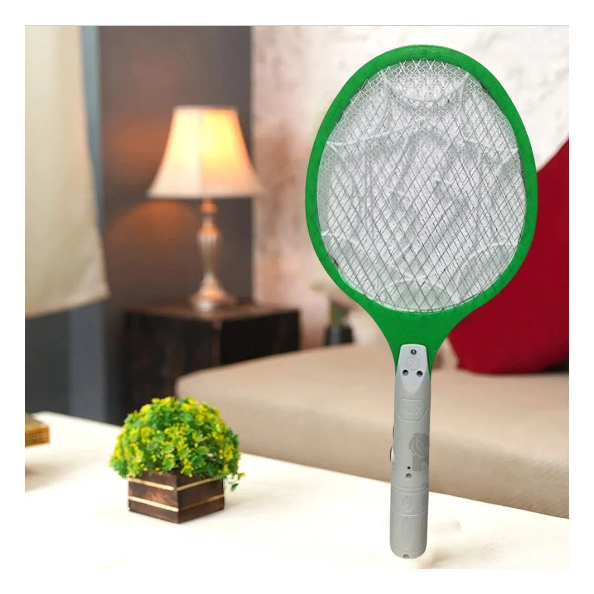 PACK6 RAQUETA MOSQUITERA COMPACTA PARA DORMITORIO OFICINA Y TERRAZA VERDE Y+REGALO STICKER - 3