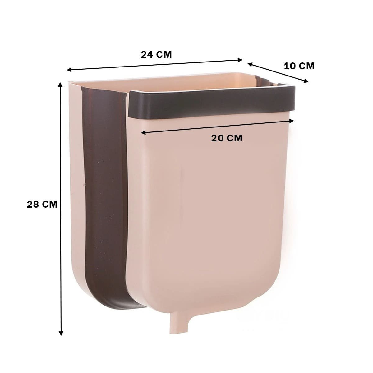 PACK2 CESTO PLEGABLE BEIGE PARA RESIDUOS PRACTICO Y FACIL DE GUARDAR DIARIO - 4