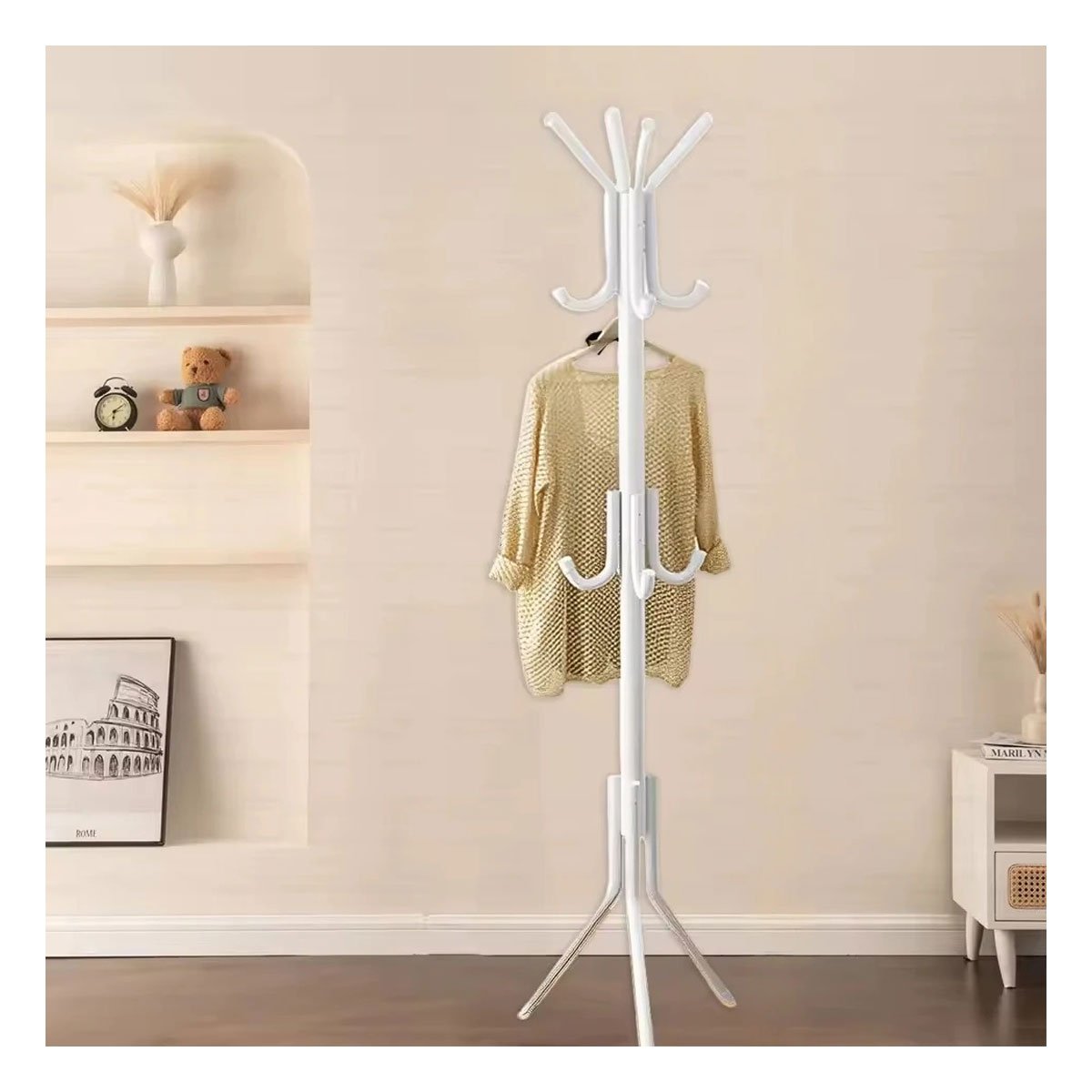 PACK12 ESTRUCTURA MULTIUSO 175X45CM PARA ORGANIZAR ROPA EN HOGAR BLANCO Y+PAPEL REGALO - 5
