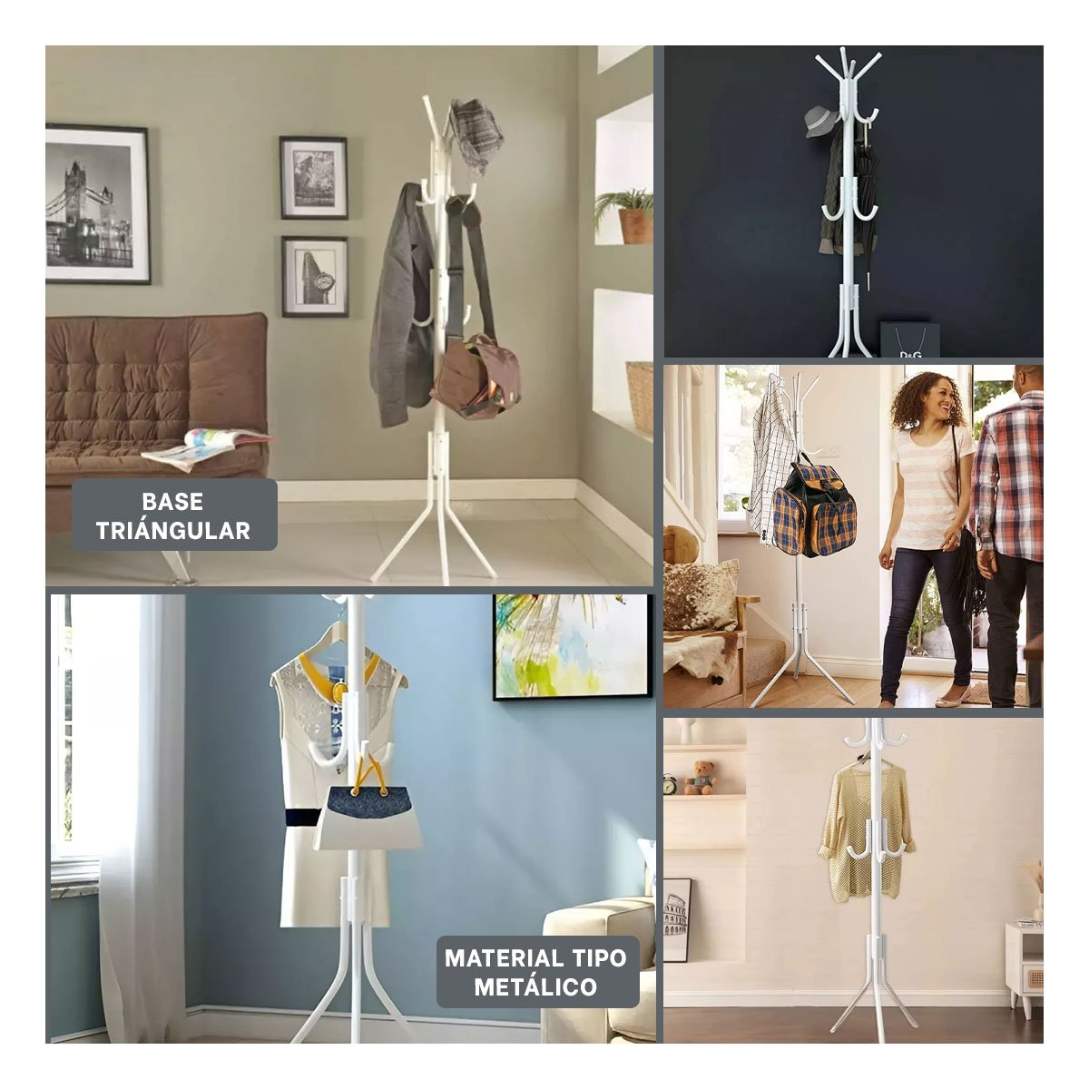 PERCHERA MULTIUSO 175X45CM PARA ROPA Y ACCESORIOS EN HOGAR BLANCO FIRME Y+POST IT - 2