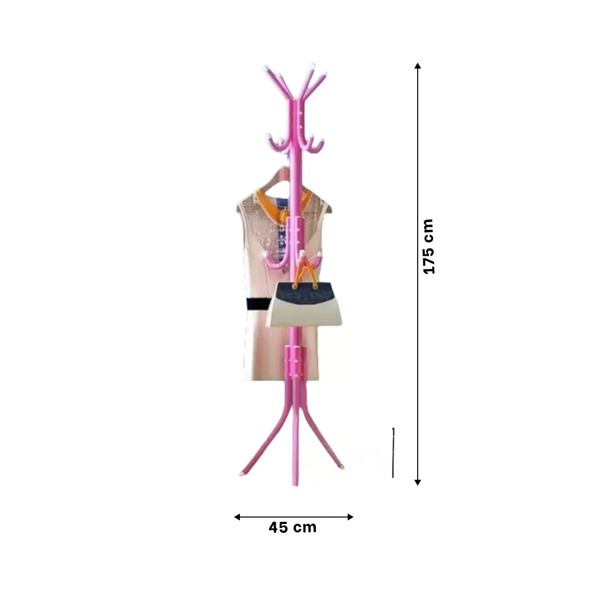 PACK12 PERCHERA MODERNA DE METAL ROSADO CON MULTIPLE COLGADO 175X45 CM Y+PAPEL REGALO - 4