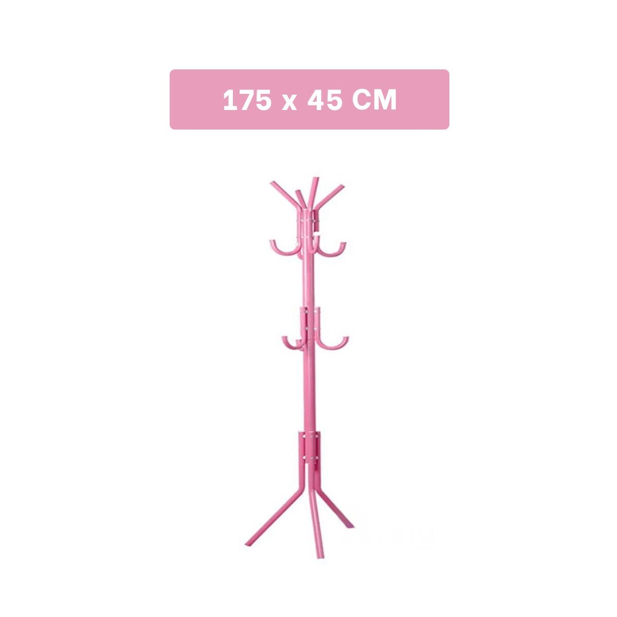PACK12 COLGADOR MULTIUSO DE METAL 175X45 CM ROSADO CON BASE ESTABLE Y+REGALO STICKER - 4