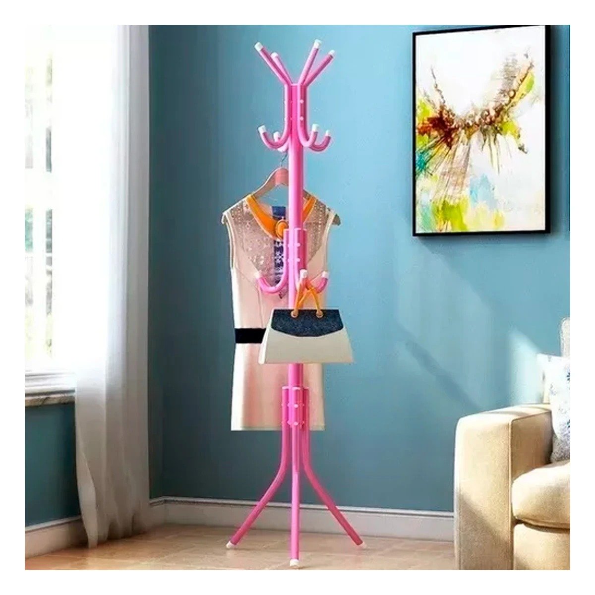 PACK2 ORGANIZADOR VERTICAL 175X45 CM ROSADO PARA MANTENER ORDEN EN CASA Y+REGALO STICKER - 3