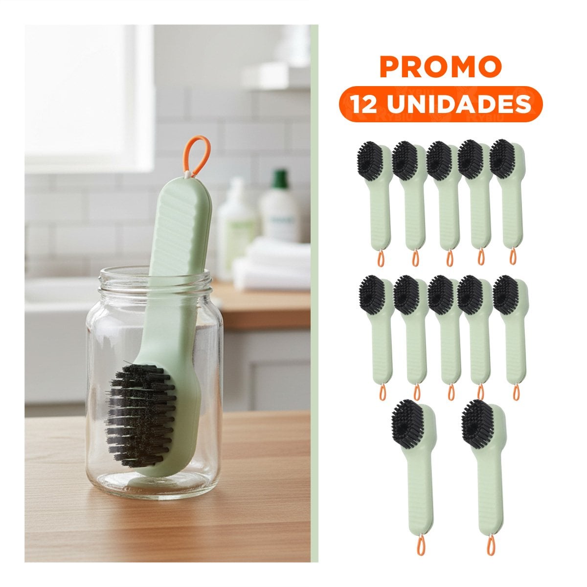 PACK12 ACCESORIO DE LIMPIEZA CON DISPENSADOR MULTIFUNCIONAL COMPACTO VERDE - 1